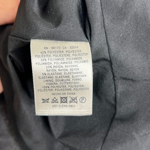 Cartonnier Gray Black Tuxedo Peplum Ruffle Long Sleeve Blazer Jacket Sz 10 Women - Picture 7 of 11